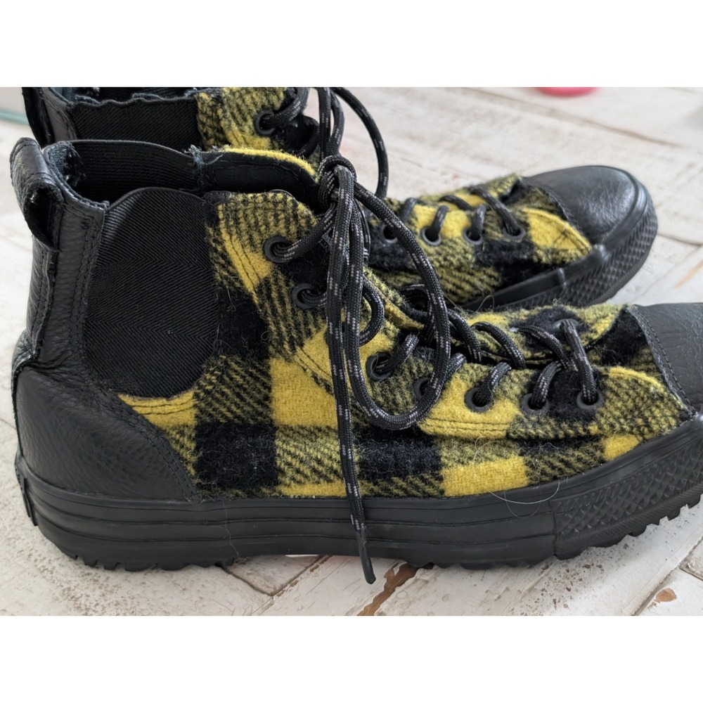 CONVERSE Woolrich Plaid High Top Sneakers All Star Chuck Taylor Women's Size 9.5